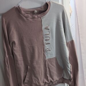 P'tula Two-Tone Sweatshirt in Pink and White